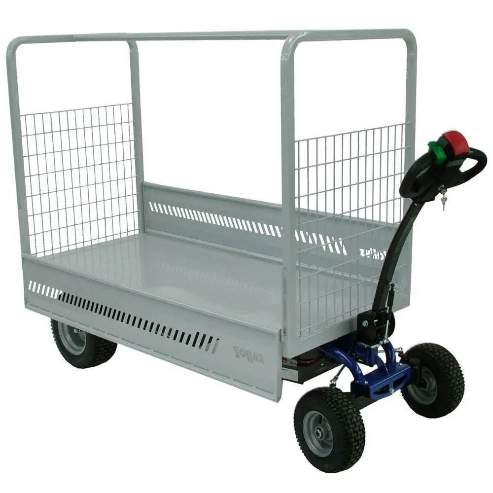 Example of a powered trolley configuration with mesh sides