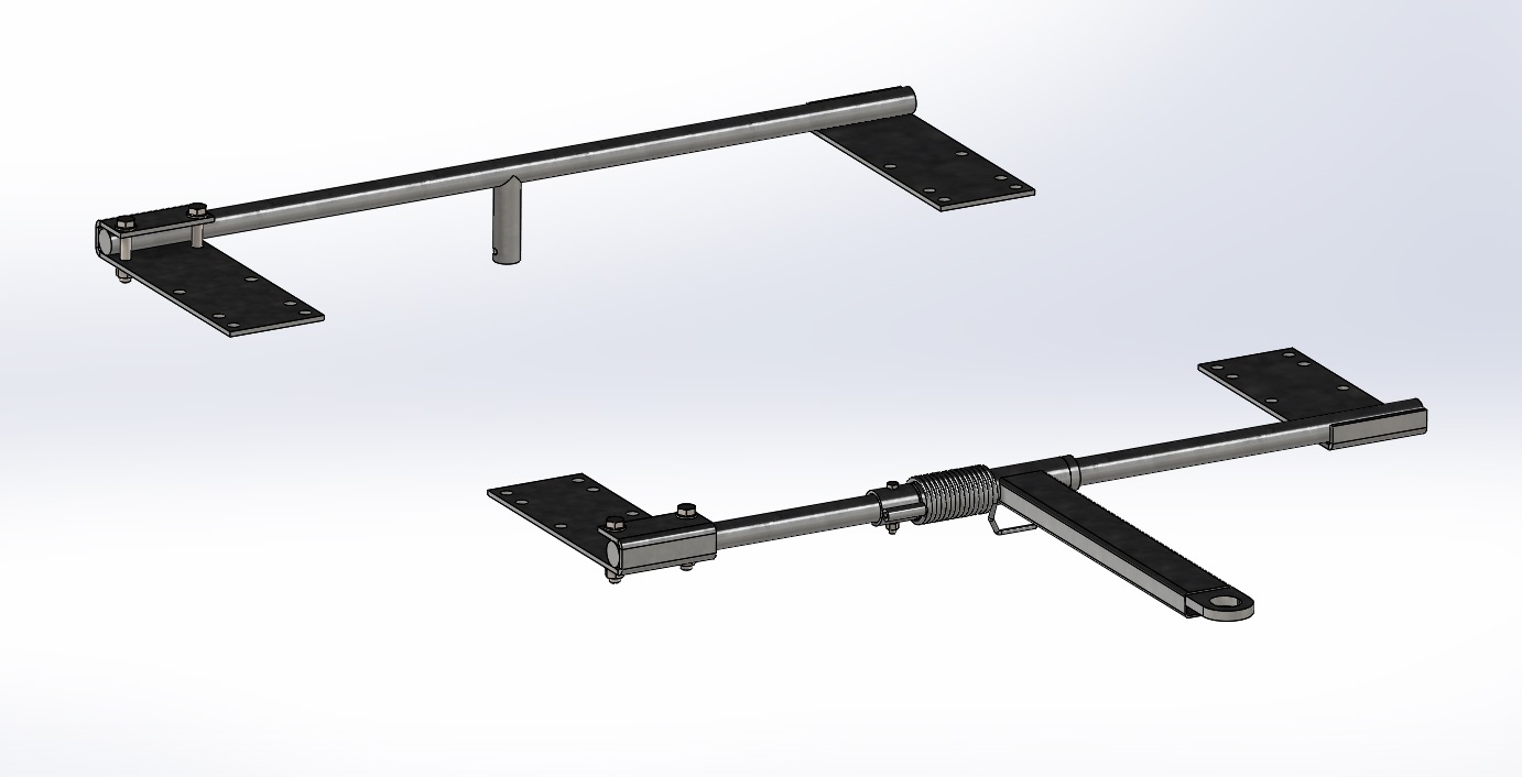 Front and rear Sulo bin hitch assemblies
